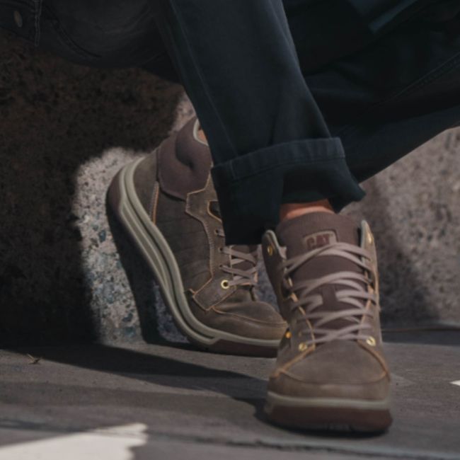 CAT - Apa Cush Mid Zapatilla Urbana Hombre Café Cat