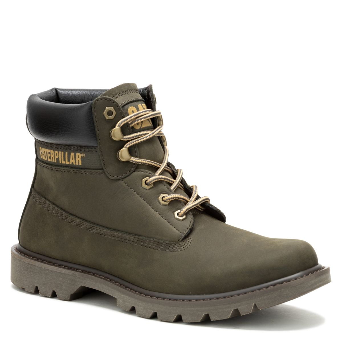 CAT - Botín Hombre Cuero Verde Cat