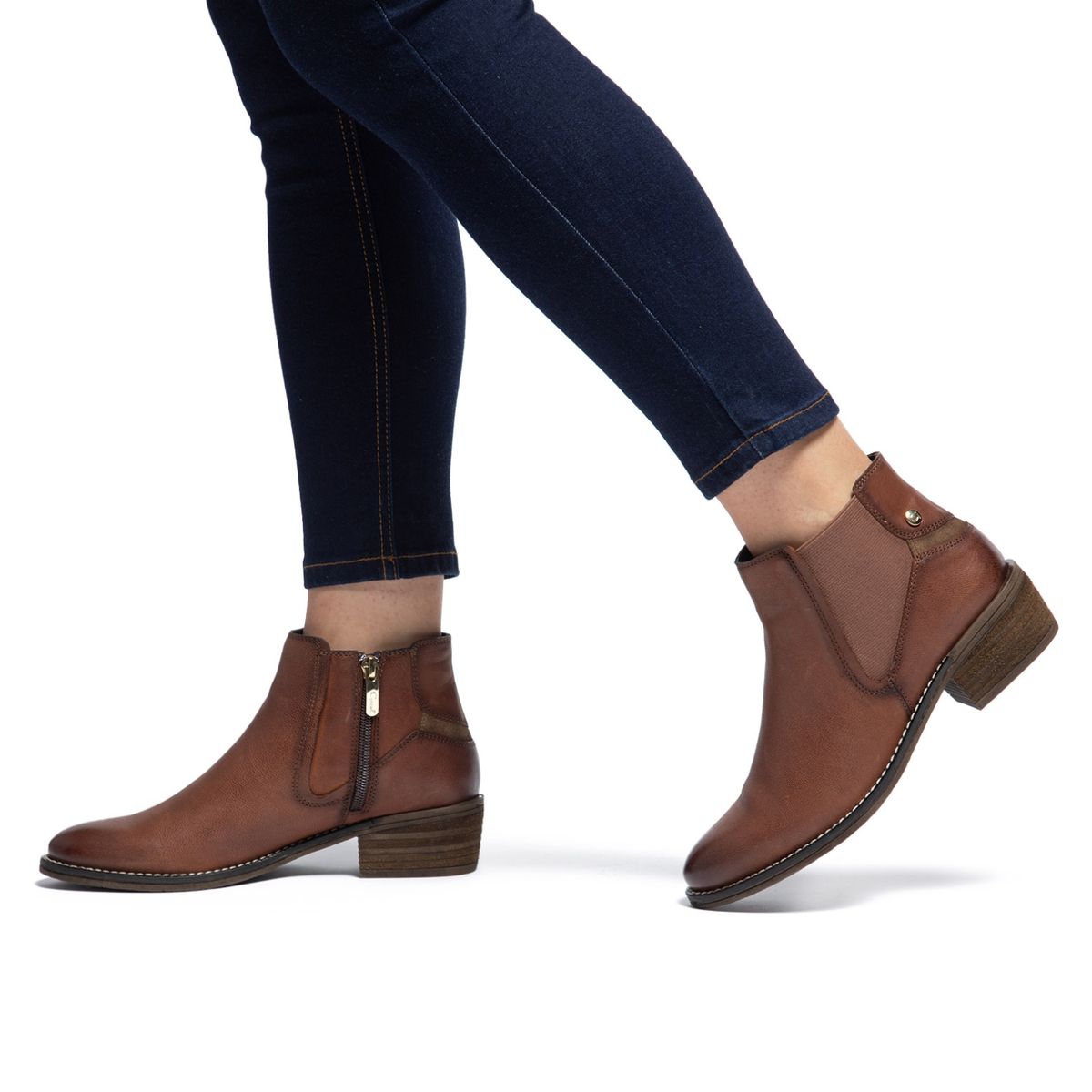 GACEL - Botín Mujer Cuero Café Gacel