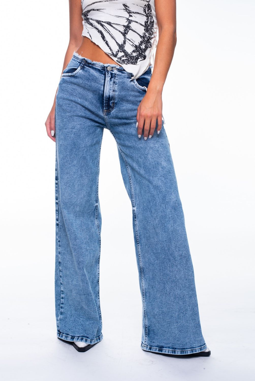 EFESIS - Jeans Wide Leg Tiro Alto  Mujer Efesis