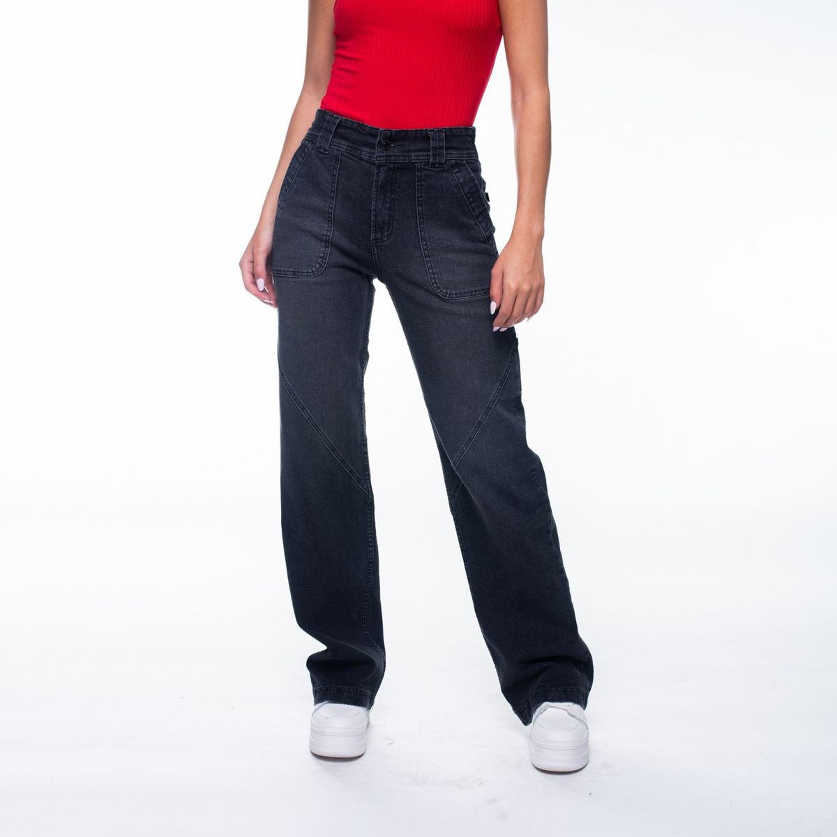 EFESIS - Jeans Wide Leg Tiro Alto  Mujer Efesis
