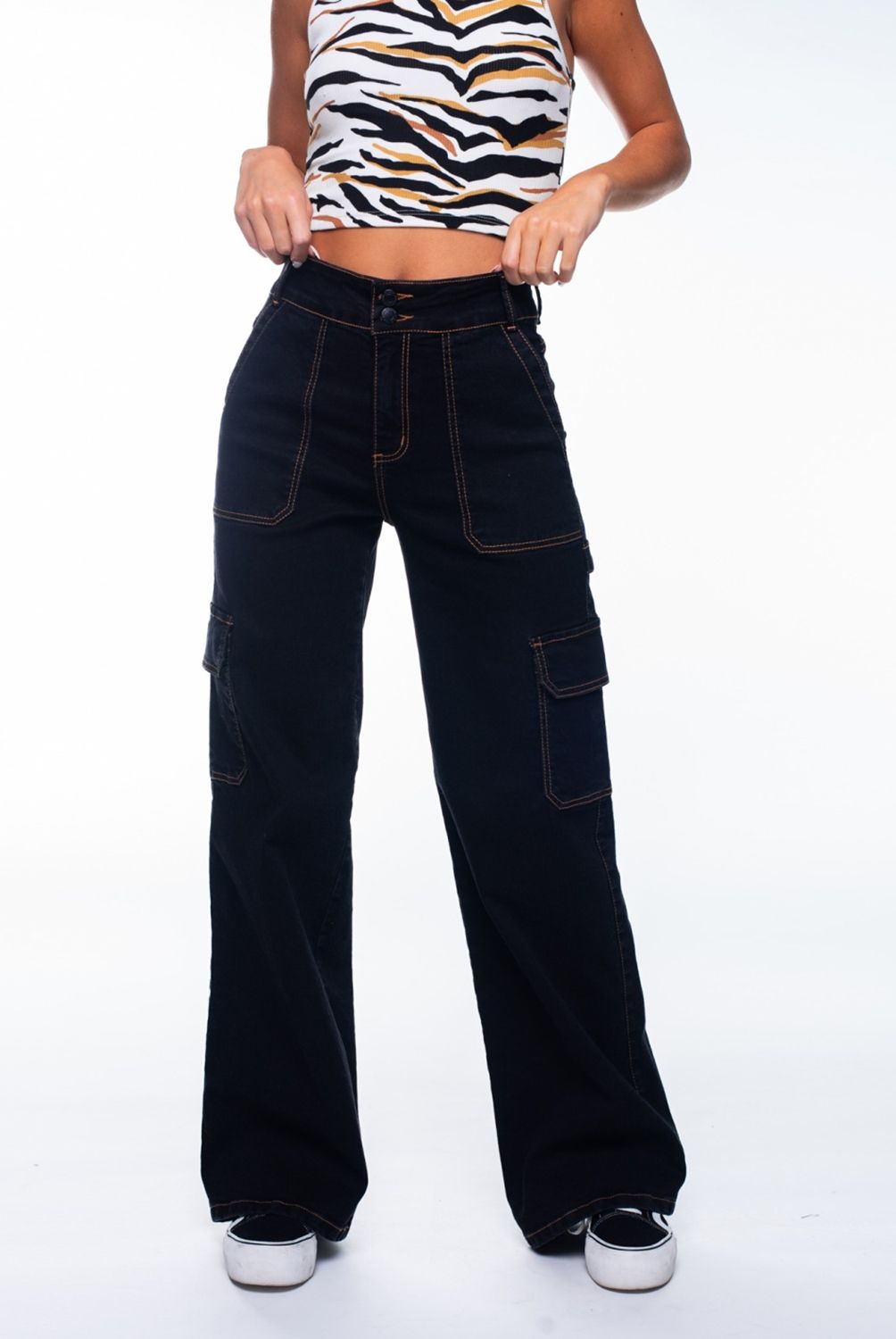 EFESIS - Jeans Palazzo Tiro Alto  Mujer Efesis
