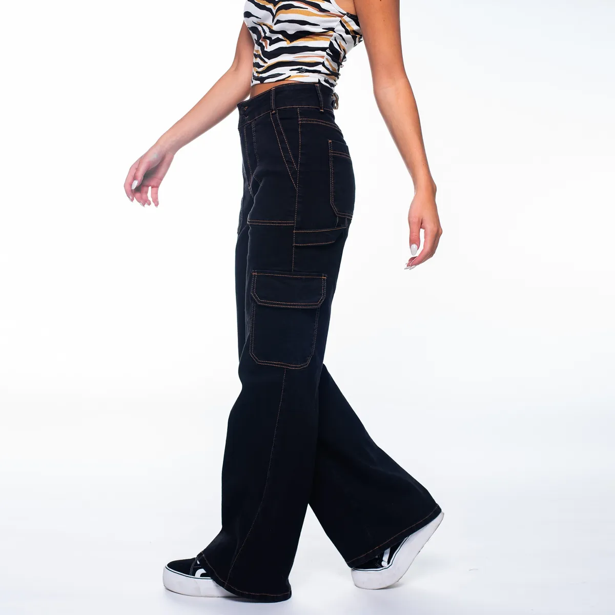 EFESIS - Jeans Wide Leg Tiro Alto Mujer Efesis