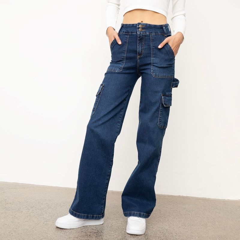 EFESIS - Jeans Palazzo Tiro Alto  Mujer Efesis