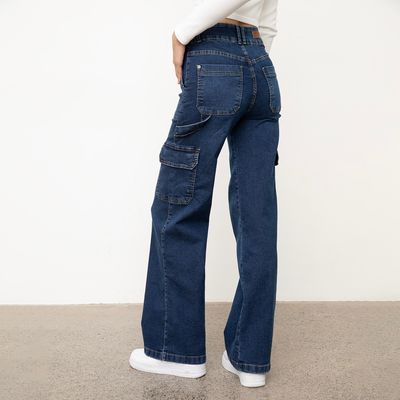 Imagen 2 del producto Jeans Wide Leg Tiro Alto Mujer