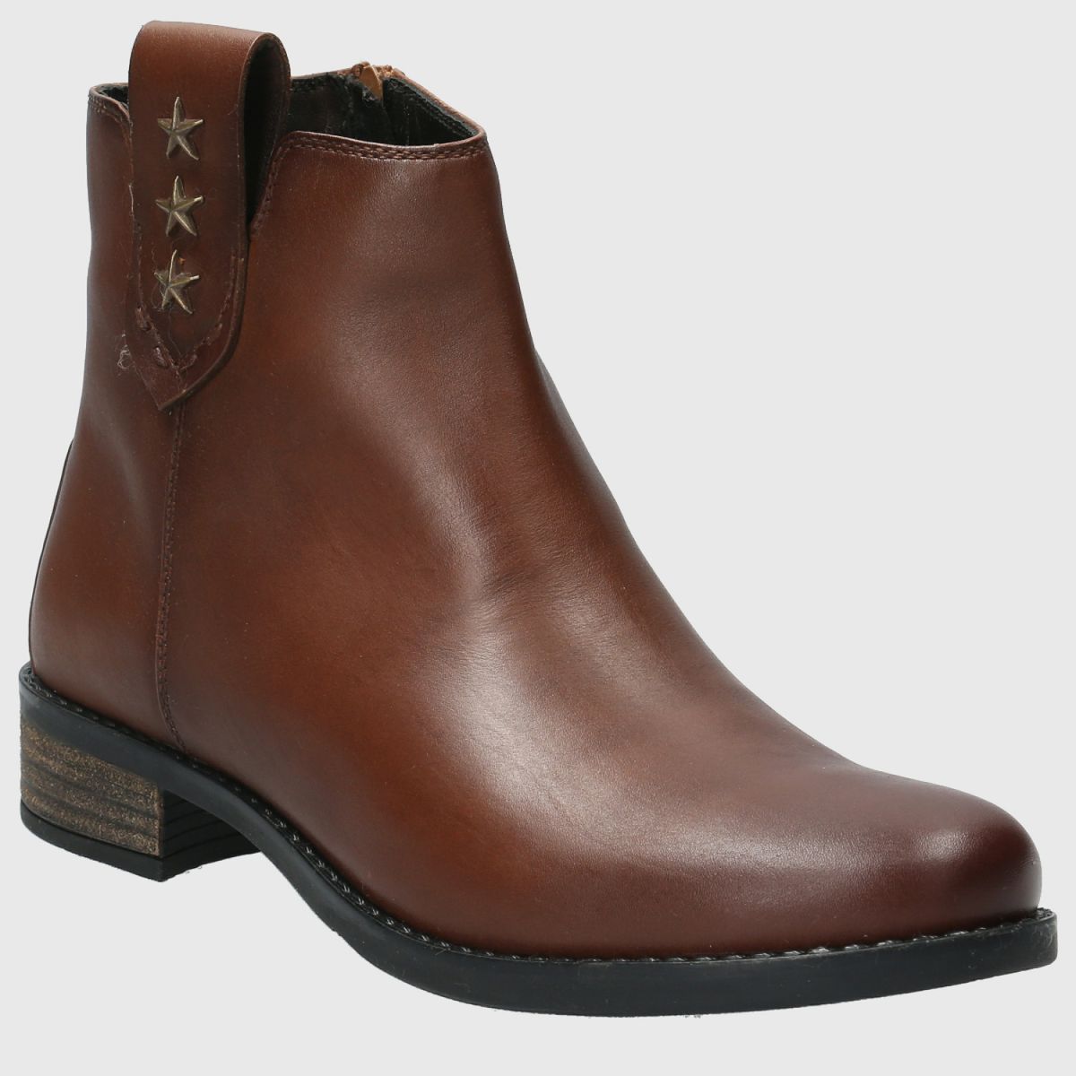 HUSH PUPPIES - Botín Mujer Cuero Café Hush Puppies