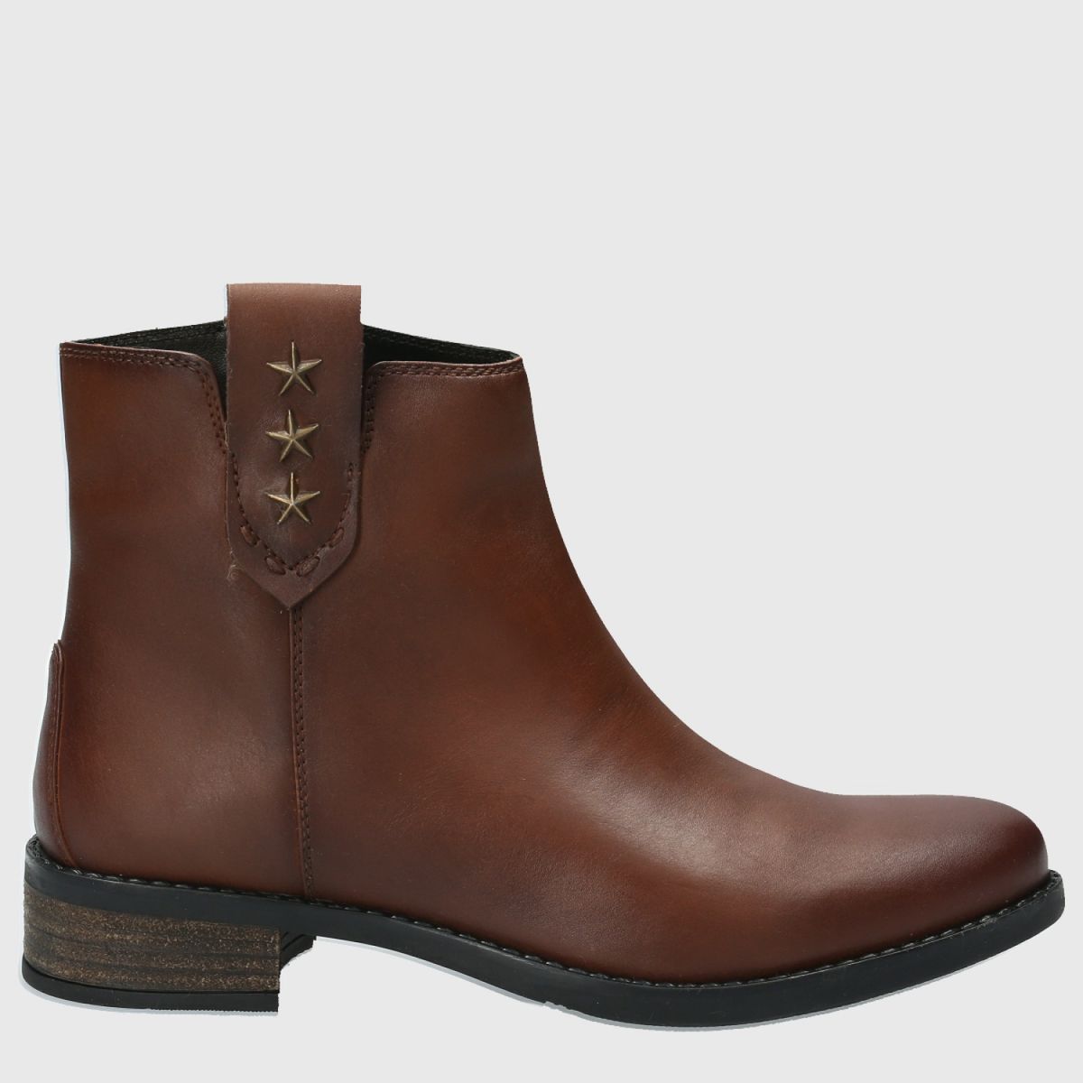 HUSH PUPPIES - Botín Mujer Cuero Café Hush Puppies