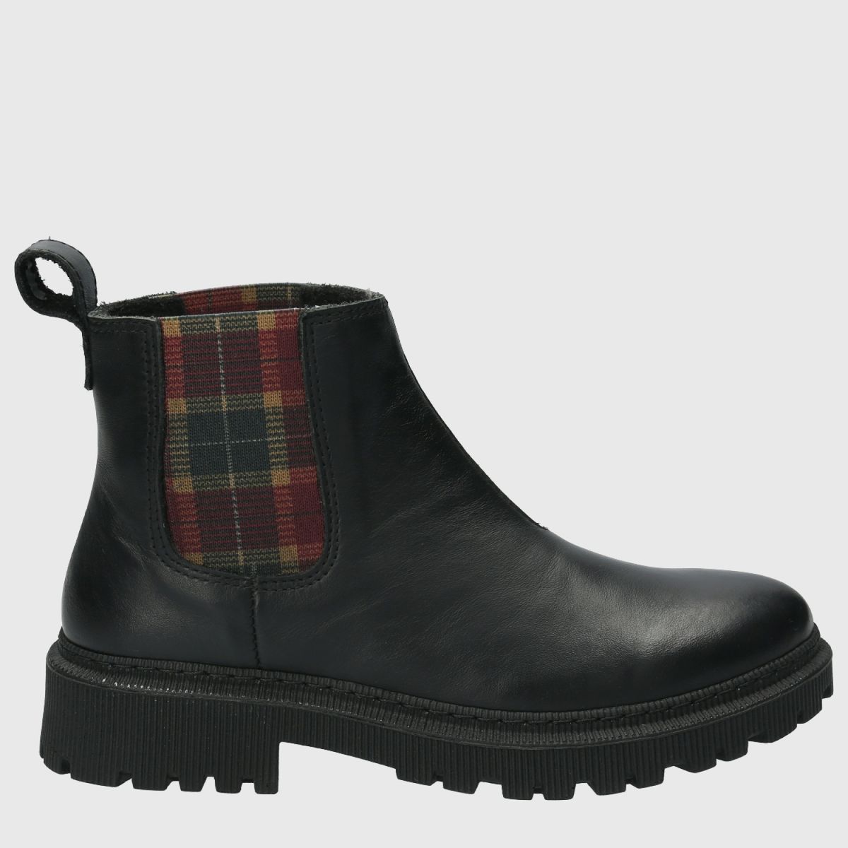 HUSH PUPPIES - Botín Mujer Cuero Negro Hush Puppies