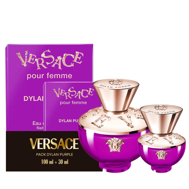 VERSACE Dylan Purple 香水セット 3点 VERSACE Set Perfume Mujer Dylan Purple EDP 100Ml + 30Ml Versace