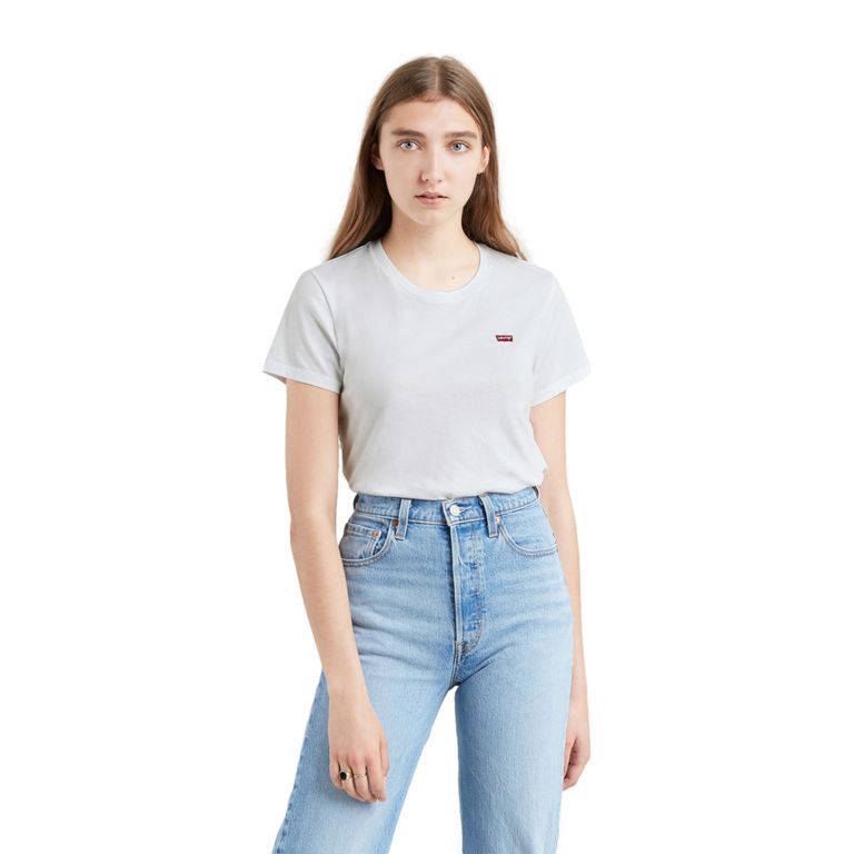 Polera Mujer Manga Corta Regular Fit Blanco