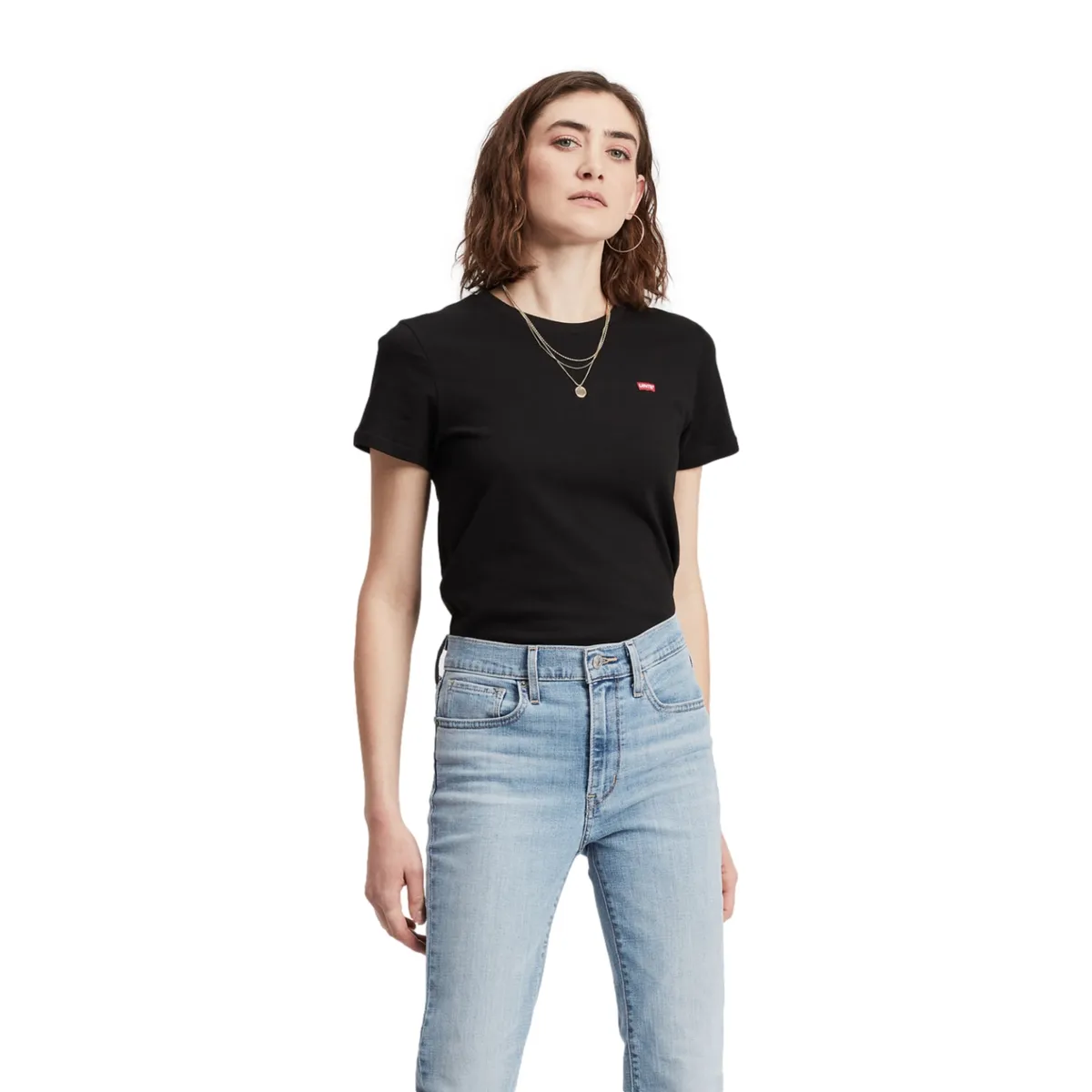 LEVIS - Polera Mujer Manga Corta Regular Fit Negro Levis