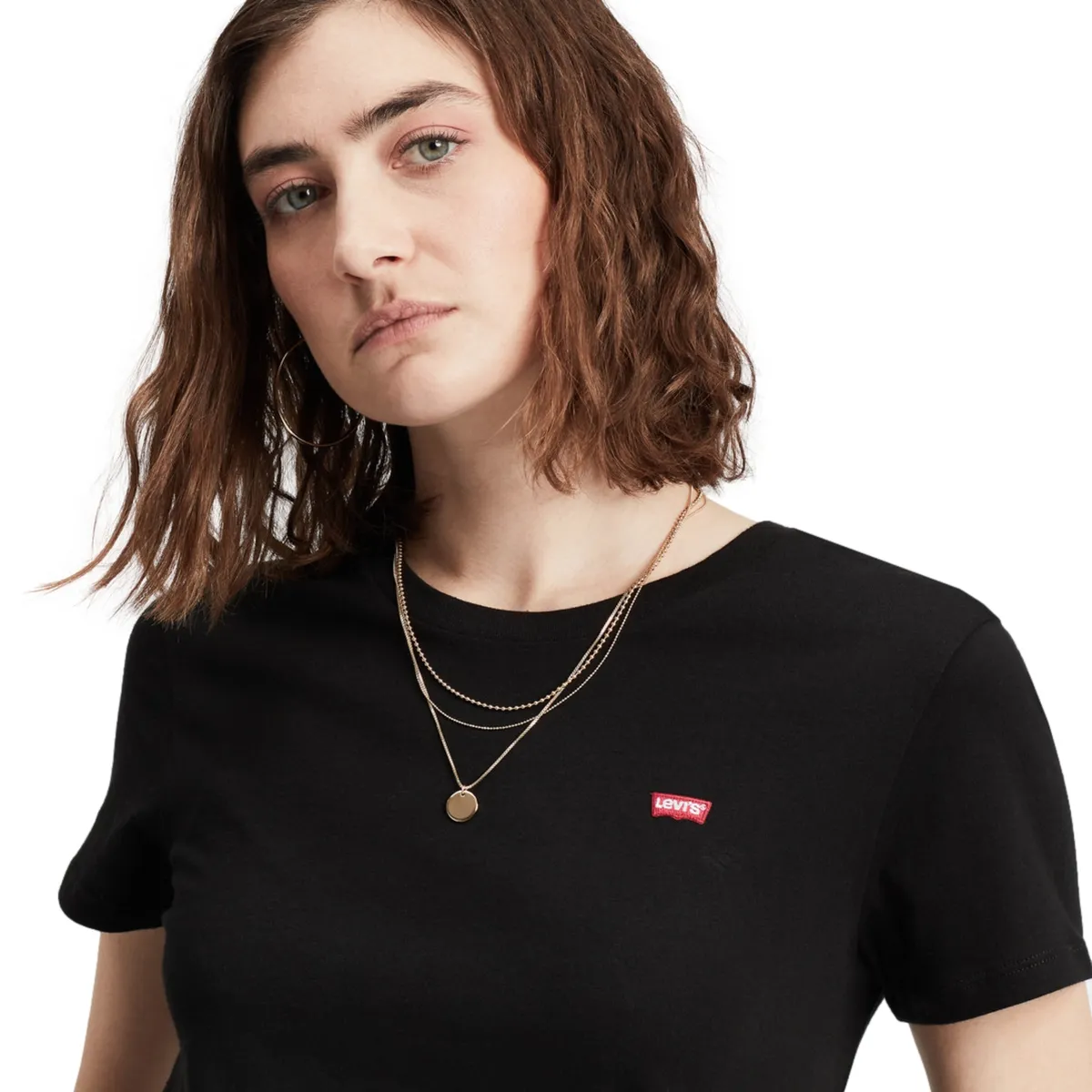 LEVIS - Polera Mujer Manga Corta Regular Fit Negro Levis