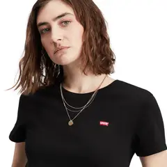 LEVIS - Polera Mujer Manga Corta Regular Fit Negro
