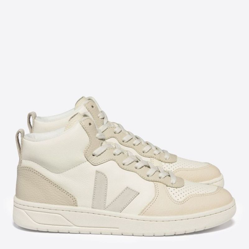 VEJA - V-15 Zapatilla Urbana Mujer Cuero Blanco Veja