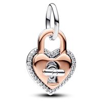 Charm Corazón Candado Giratorio Mujer