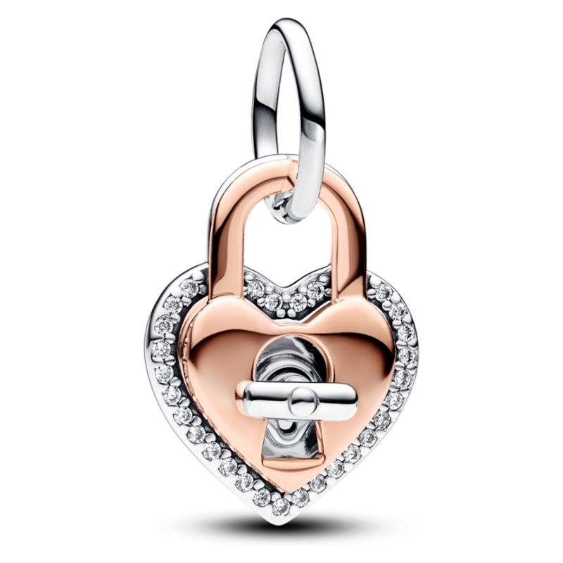 PANDORA - Charm Corazón Candado Giratorio Pandora Mujer Pandora
