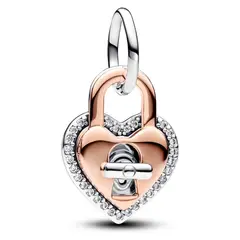 PANDORA - Charm Corazón Candado Giratorio Mujer