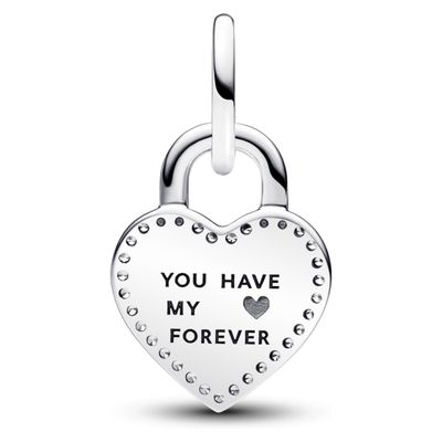 Imagen 2 del producto Charm Corazón Candado Giratorio Mujer