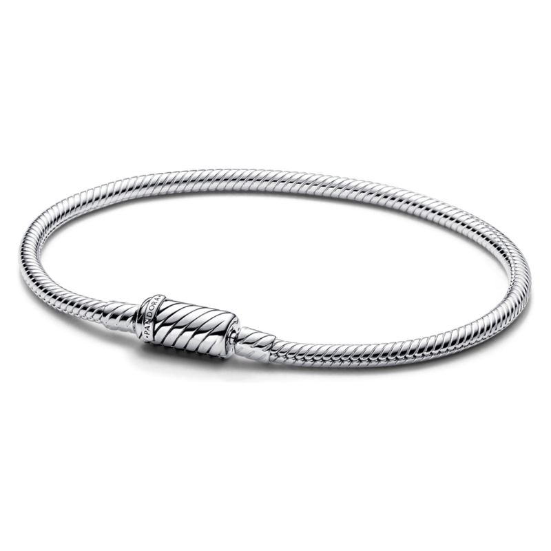 PANDORA - Brazalete De Cadena De Serpiente Con Cierre Deslizante Magnético Fácil De Cerrar Mujer Pandora
