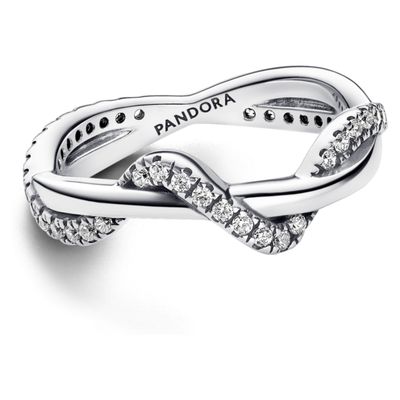 Imagen 2 del producto Anillo Ola Brillante Entrelazada Mujer