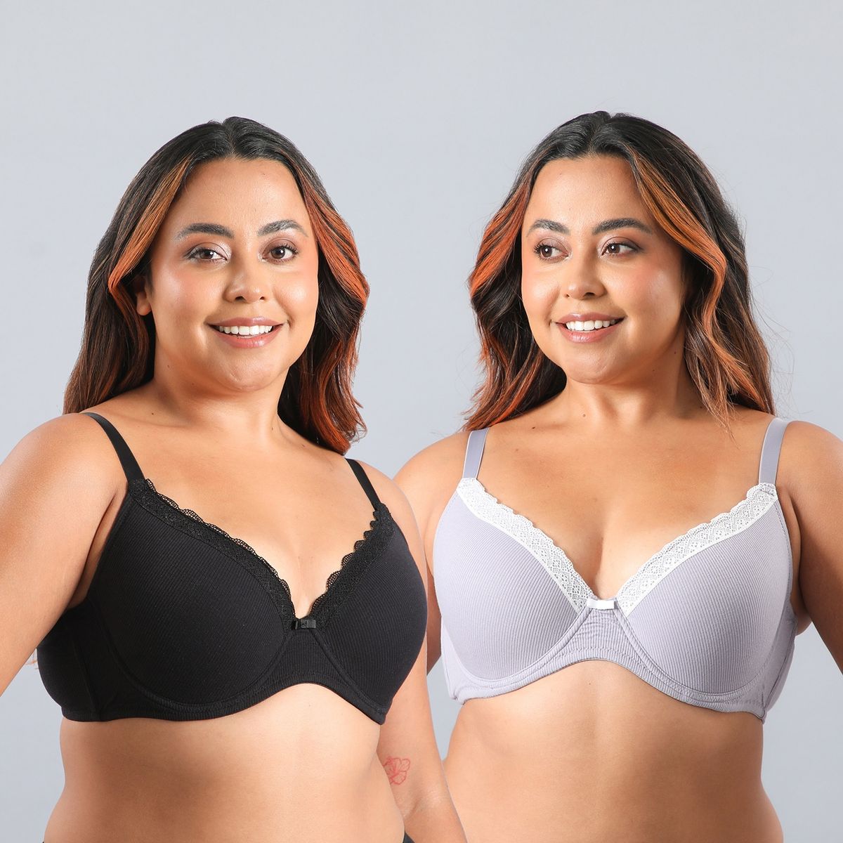 FLORES - Pack de 2 Sosten Copas Relleno Ligero Mujer Flores