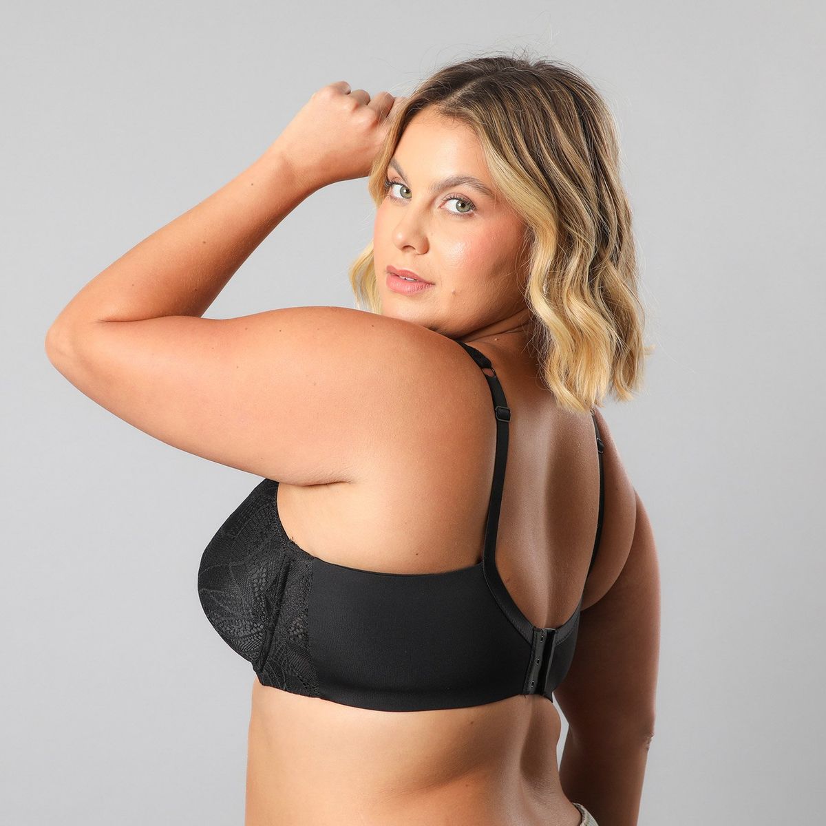 FLORES - Sostén Encaje Y Microfibra Mujer Flores