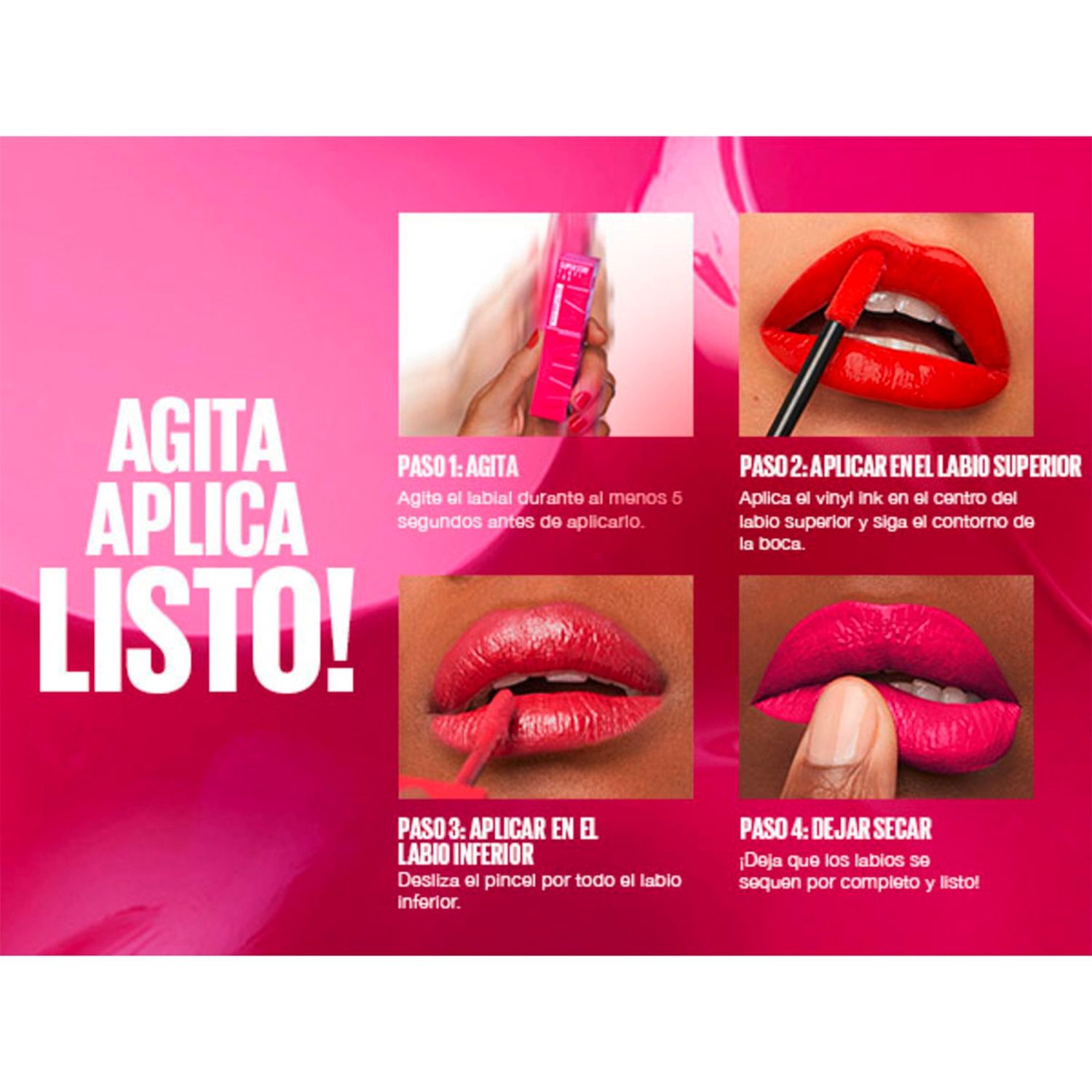 MAYBELLINE Labial Super Stay Vinyl Ink Pink Mashup - Sultry