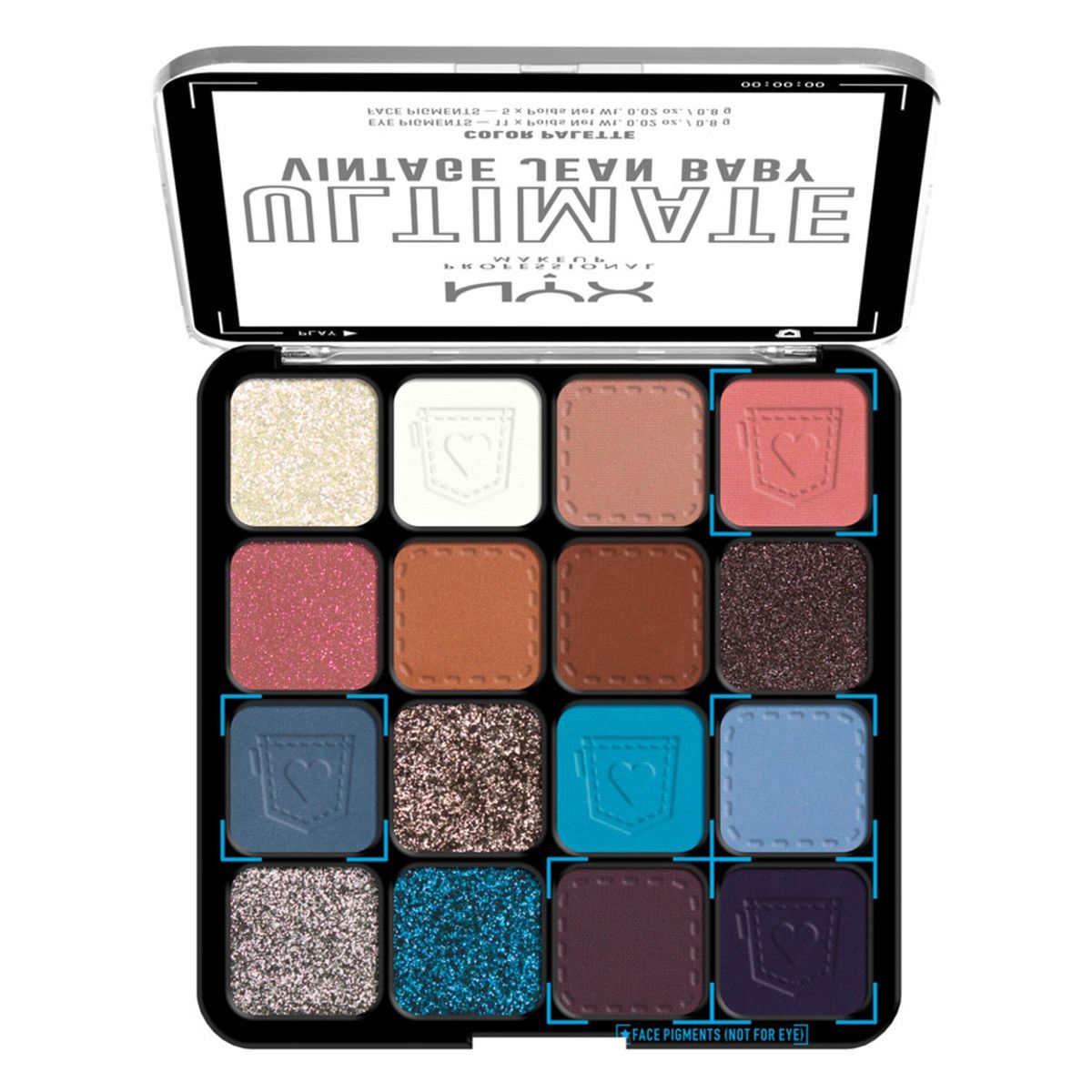NYX PROFESSIONAL MAKEUP - Paleta de Sombras Ultimate Shadow Palette - Vintage Jean Baby NYX Professional Makeup