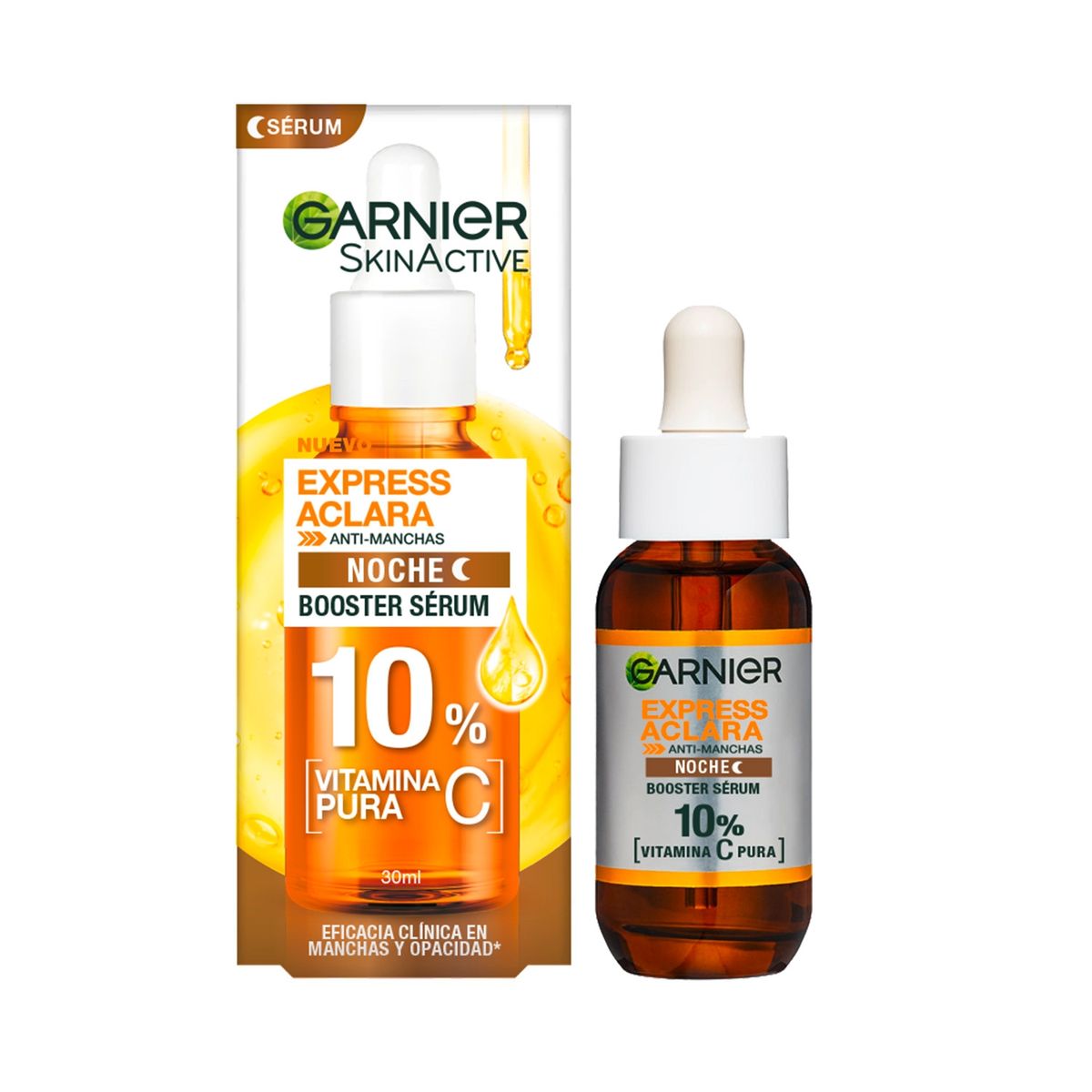 GARNIER - Serum Facial Noche Antimanchas Express Aclara 30 Ml Garnier