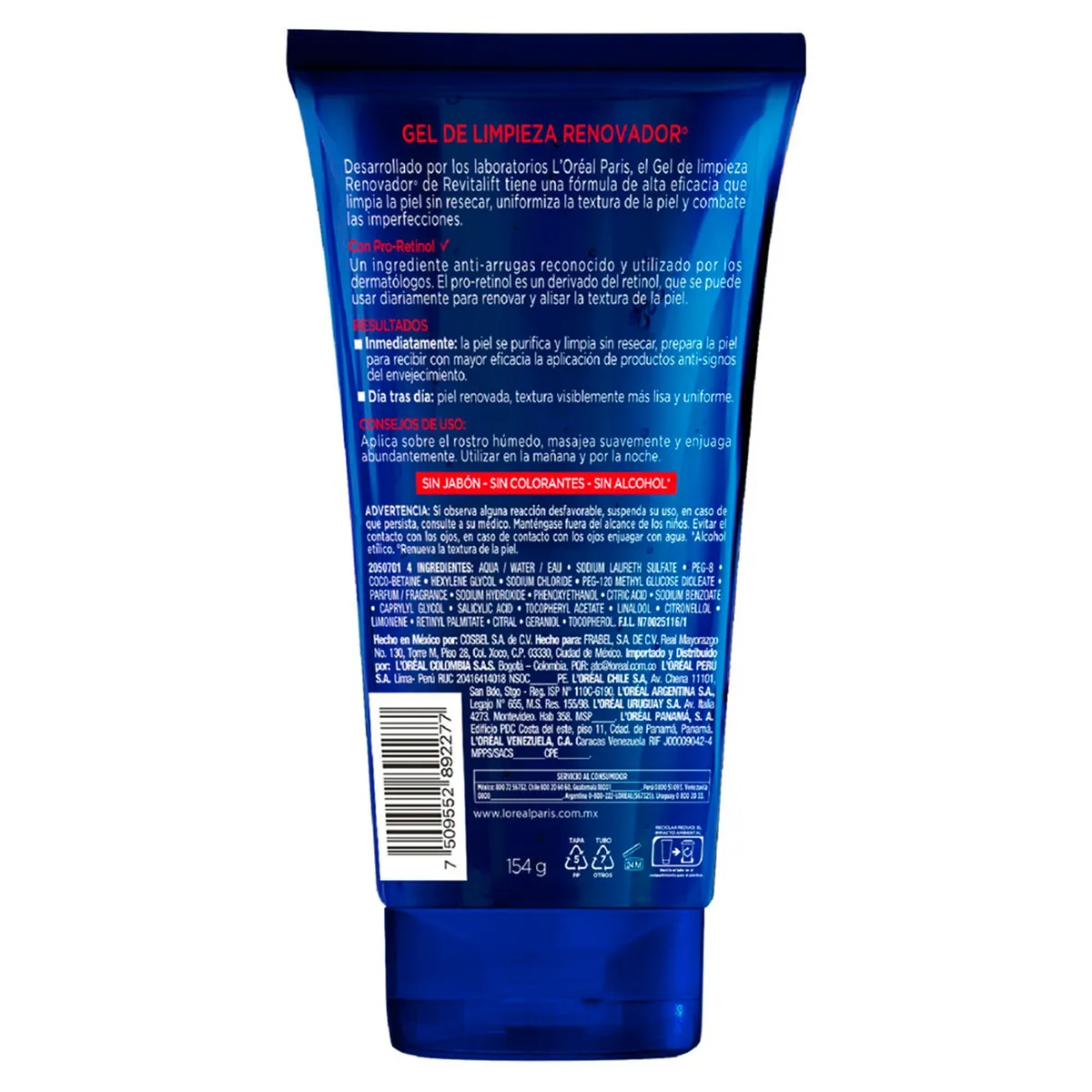 DERMO EXPERTISE - Gel De Limpieza Revitalift Renovador Con Pro - Ret Dermo Expertice