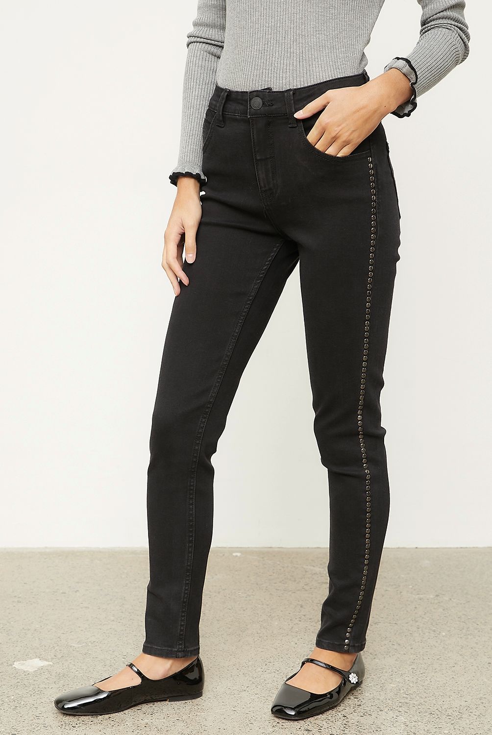 BASEMENT - Jeans Skinny Tiro Medio Mujer Basement