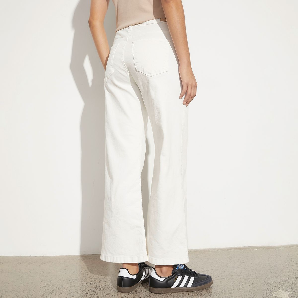 BASEMENT - Jeans Culotte Tiro Alto Algodón Mujer Basement