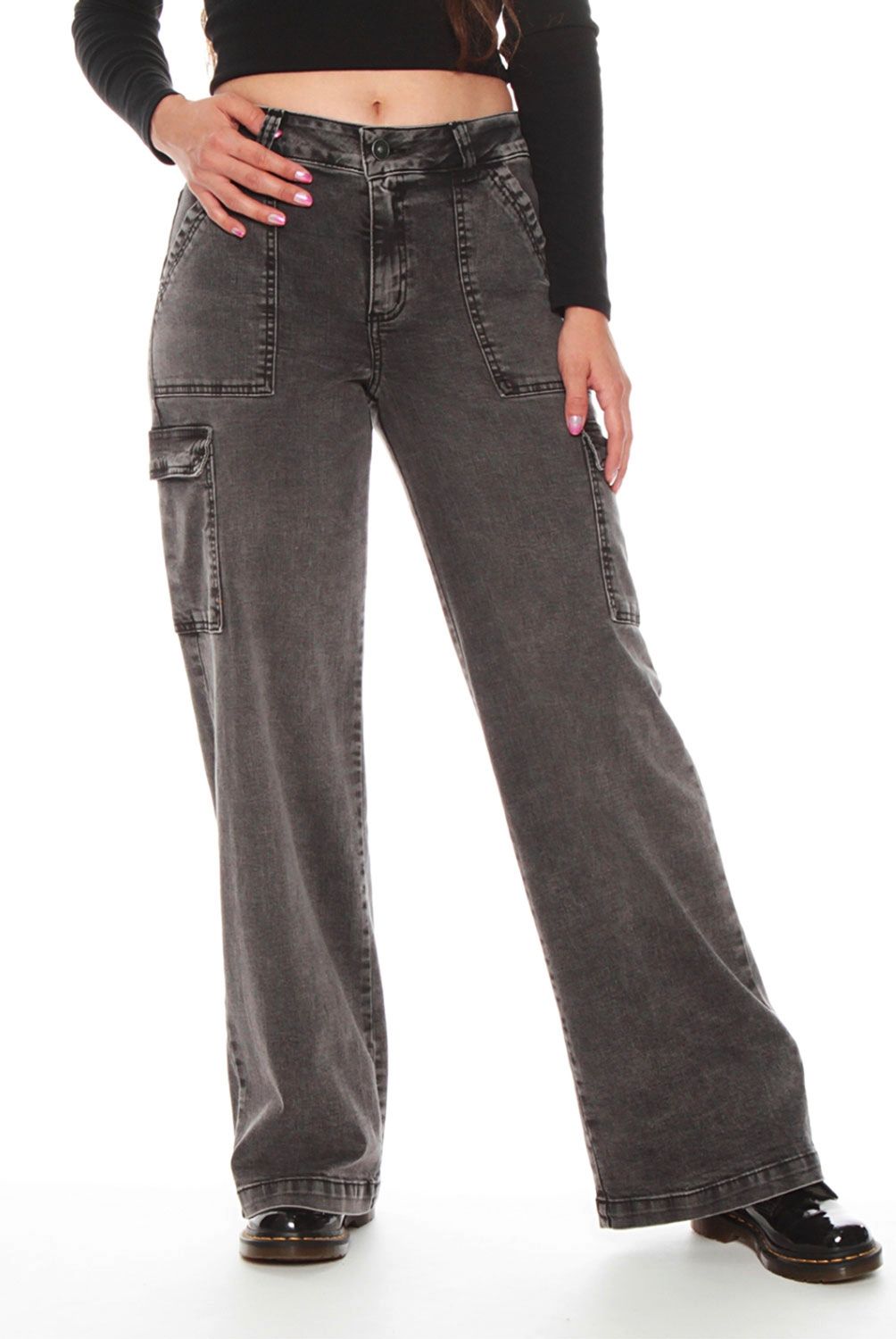 WADOS - Jeans Cargo Tiro Alto Mujer Wados