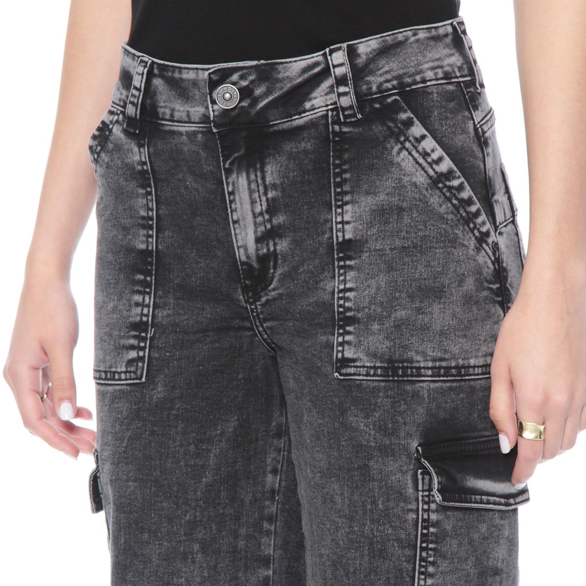 WADOS - Jeans Cargo Tiro Alto Mujer Wados