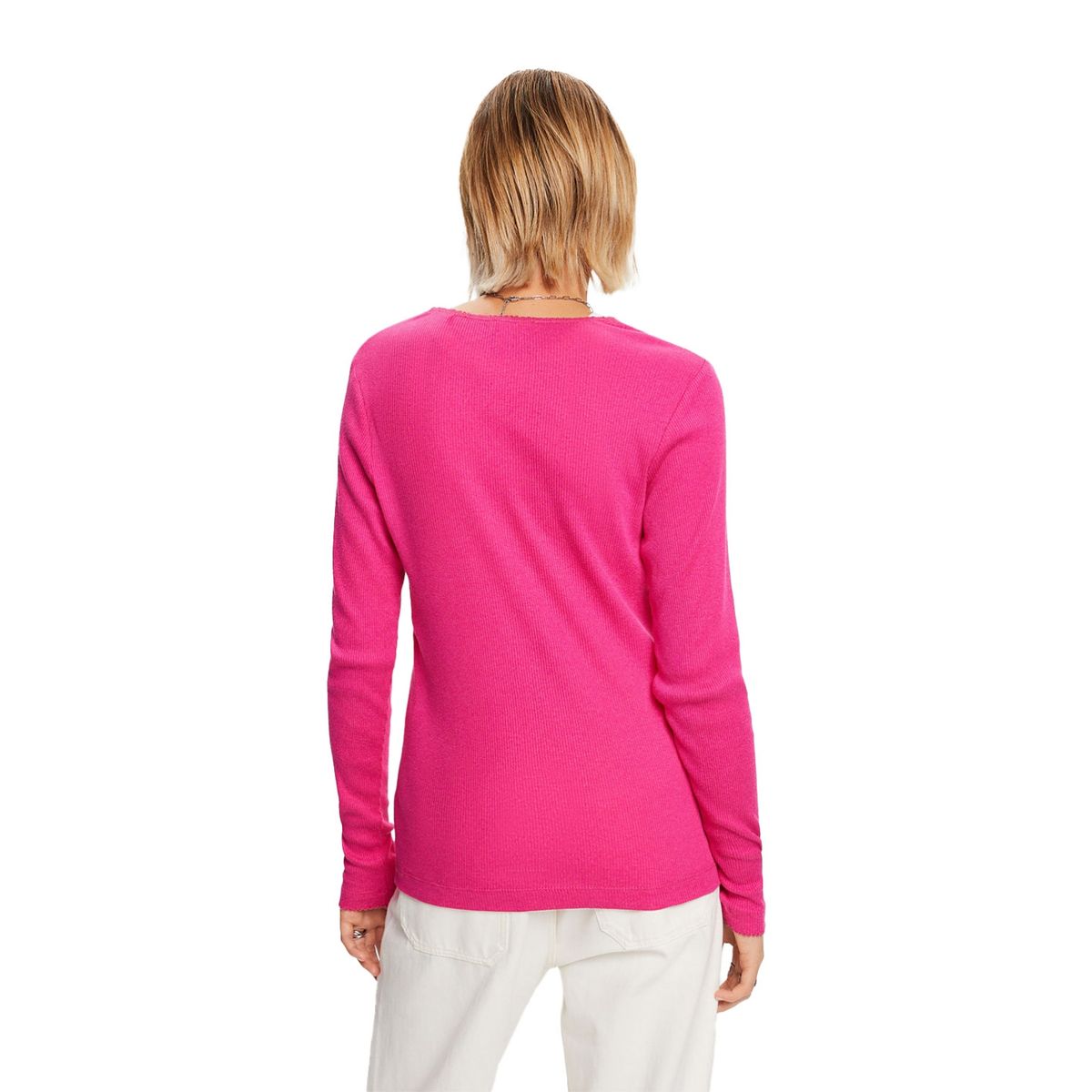 ESPRIT - Polera Manga Larga Algodón Mujer Esprit