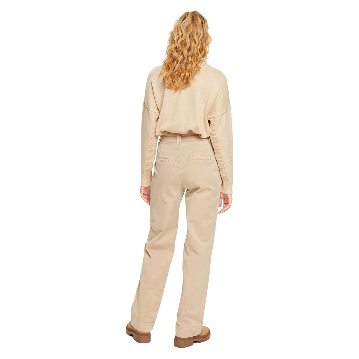 ESPRIT - Pantalón Regular Tiro Alto Mujer Esprit