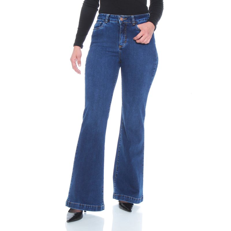 WADOS - Jeans Flare Tiro Alto Mujer Wados