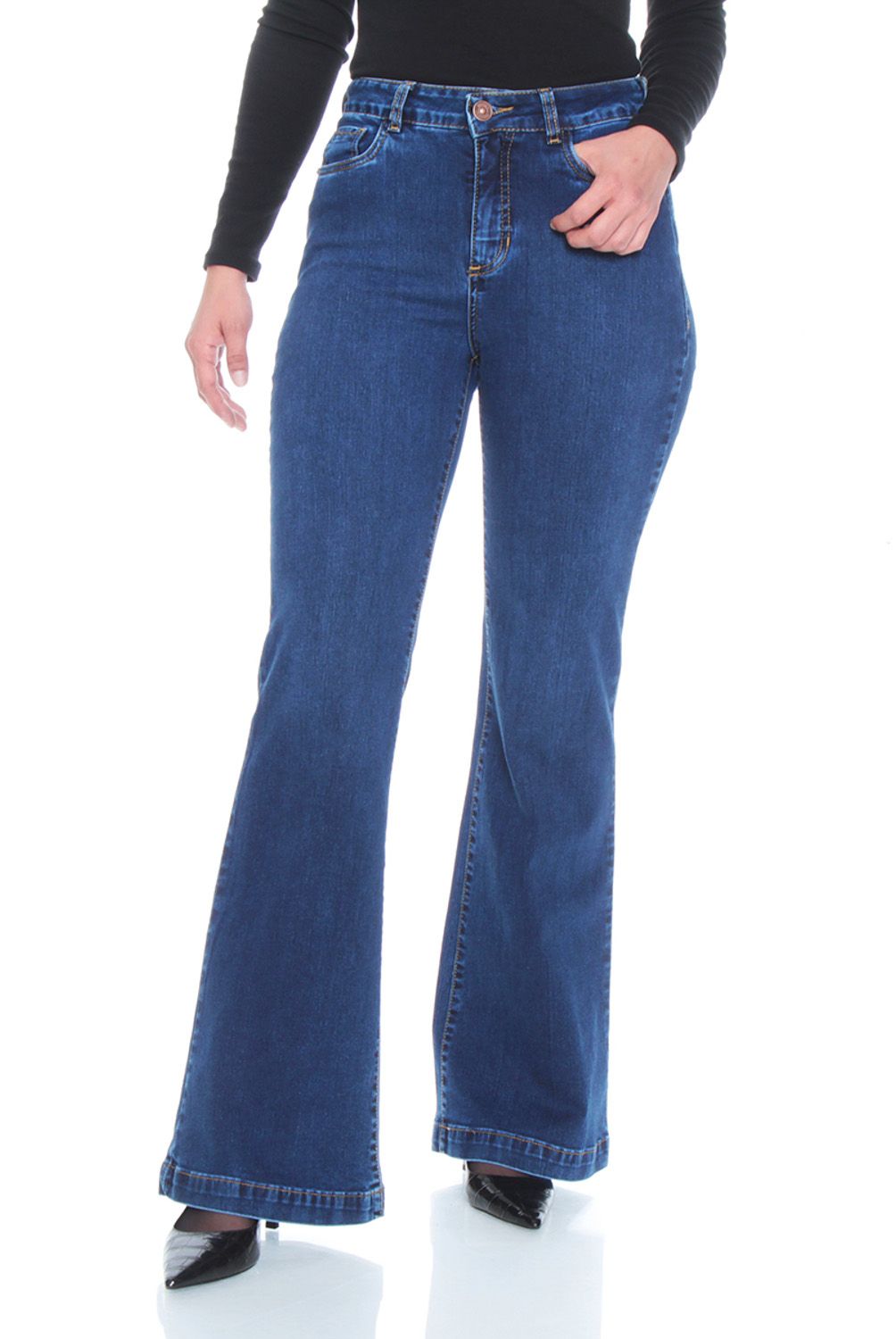 WADOS - Jeans Flare Tiro Alto Mujer Wados