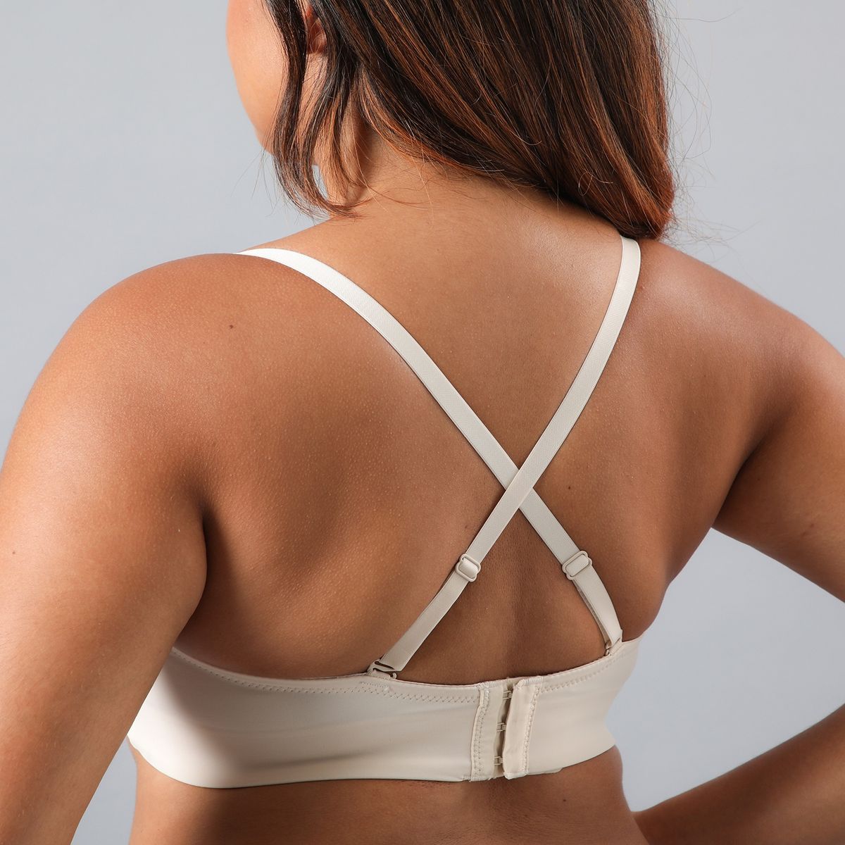 FLORES - Sostén Sin Bretel Copa Encaje Mujer Flores