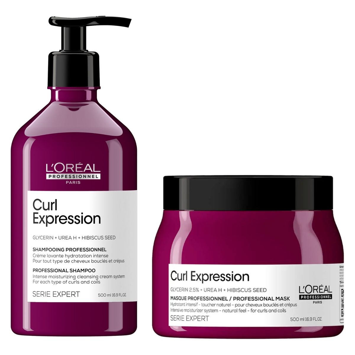 LOREAL PROFESSIONNEL - Set Curl Expression Hidratación Intensa Para Cabello Rizado 500Ml + Máscara 500Ml Loreal Professionel