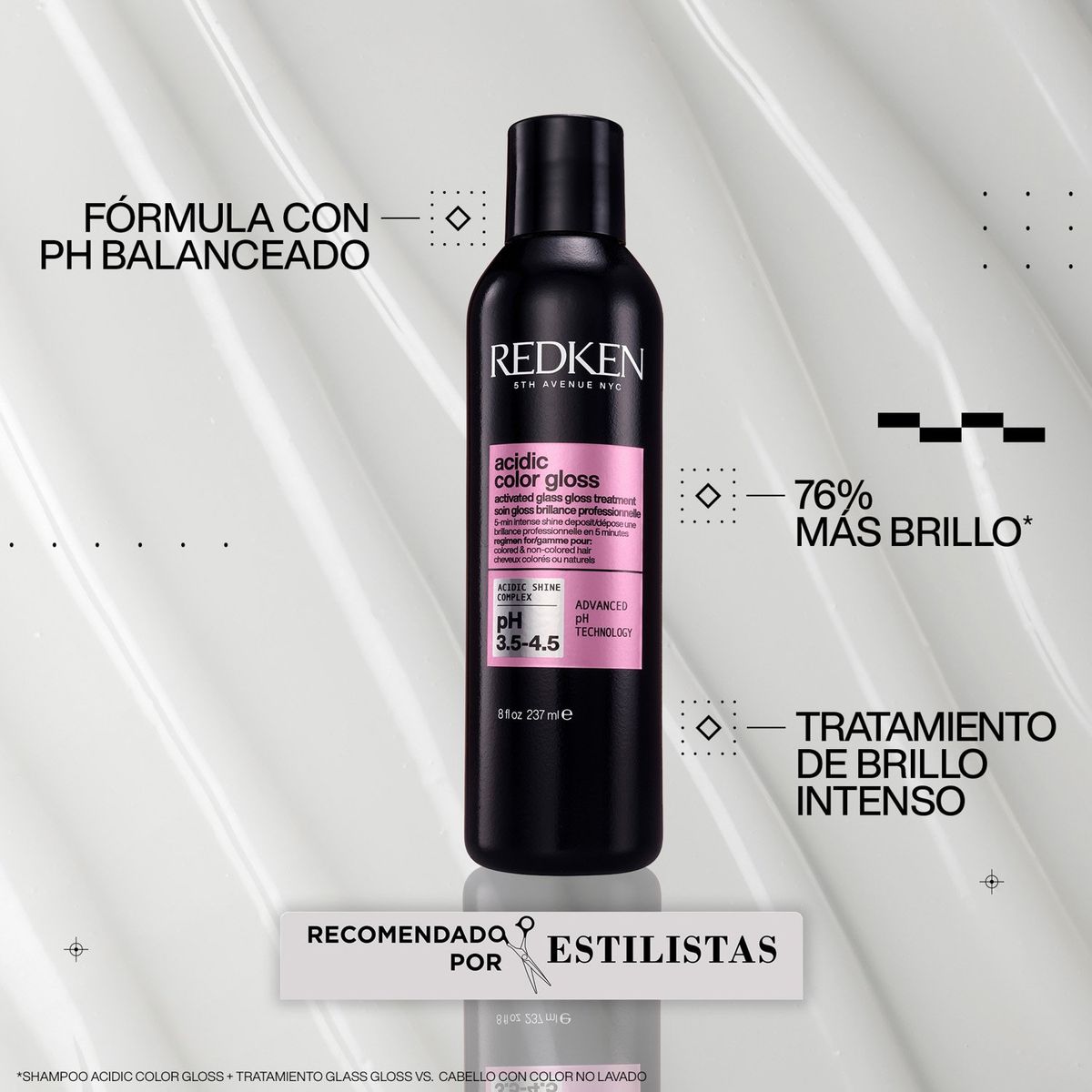 REDKEN - Tratamiento Brillo Intenso Cabello Con Color Acidic Color Gloss 237ml Redken