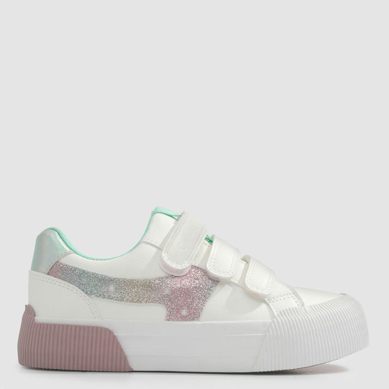 COLLOKY - Zapatilla Urbana Niña Blanco (28 a 38) Colloky