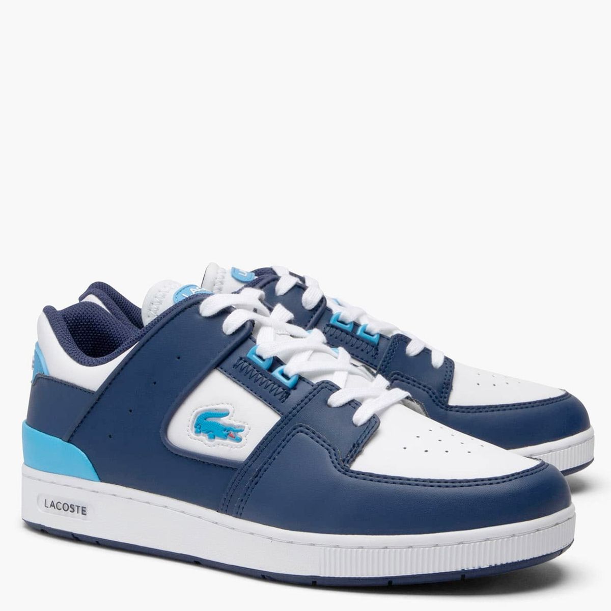 LACOSTE - Zapatilla Urbana Hombre Cuero Azul  Lacoste