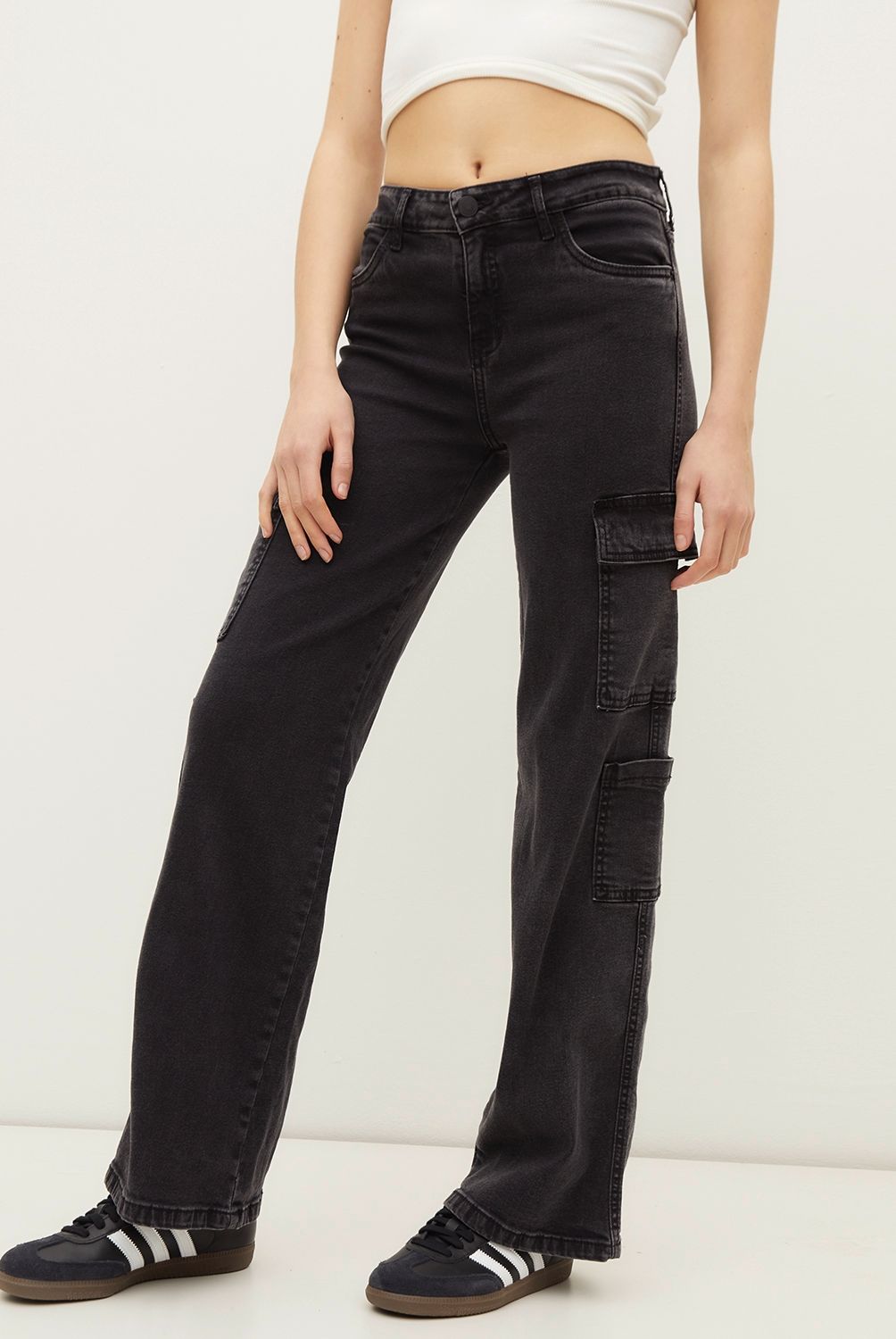 SYBILLA - Jeans Wide Leg Tiro Medio Mujer Sybilla