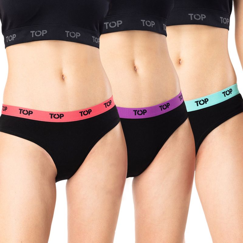 TOP - Pack 3 Calzones Top Mujer Logo Colores