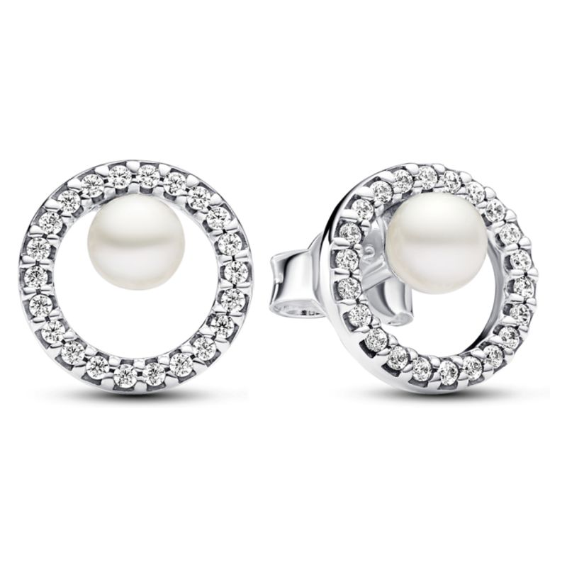 PANDORA - Aros Perla Cultivada De Plata Mujer Pandora