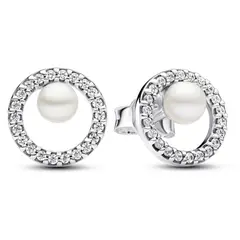 PANDORA - Aros Perla Cultivada De Plata Mujer