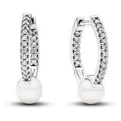 PANDORA - Aros Perla Cultivada Y Pave Mujer