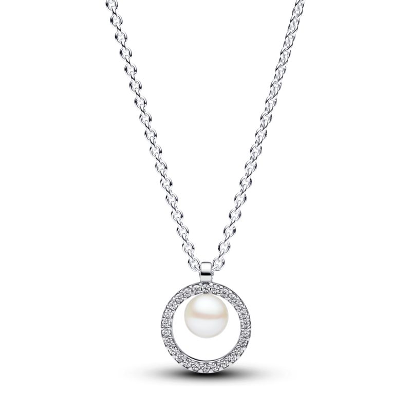 PANDORA - Collar Pave Y Perla Cultivada  Mujer Pandora