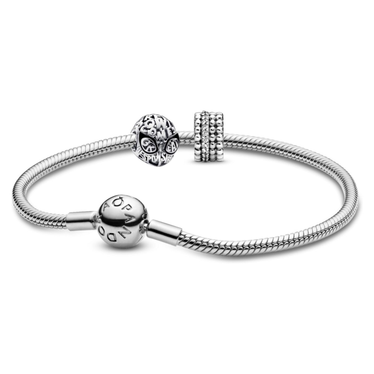 PANDORA - Brazalete Gift Set Clip Y Charm Marvel  Mujer Pandora